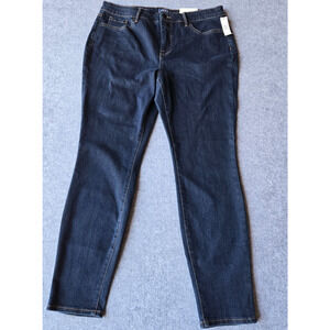 NYDJ Women's Jeans MSSD8706 Skinny Dark Wash Lift & Tuck Technology Size 14 NEW